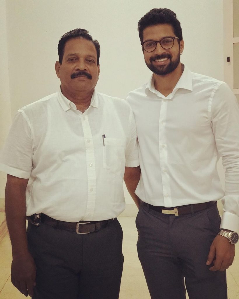 Santhosh with his Father