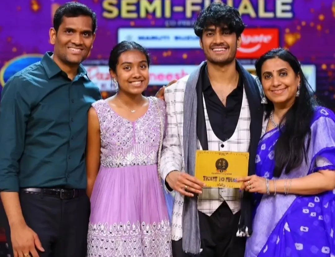 Pranav Kaushik with his Parents and Sister