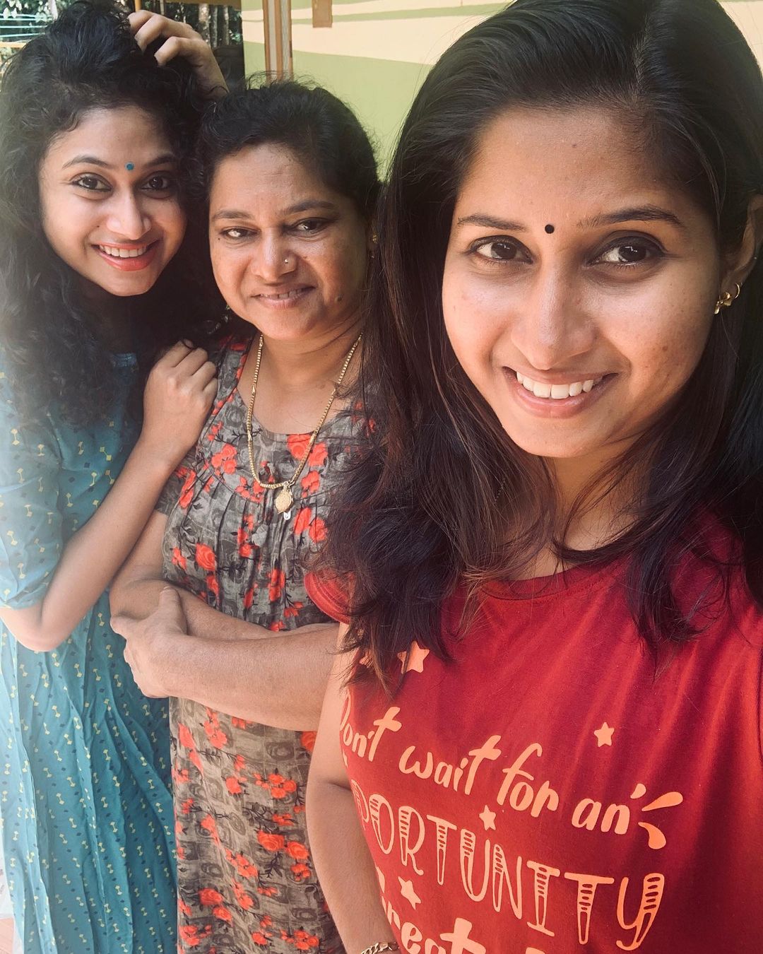 Janaki with her Mother and Sister