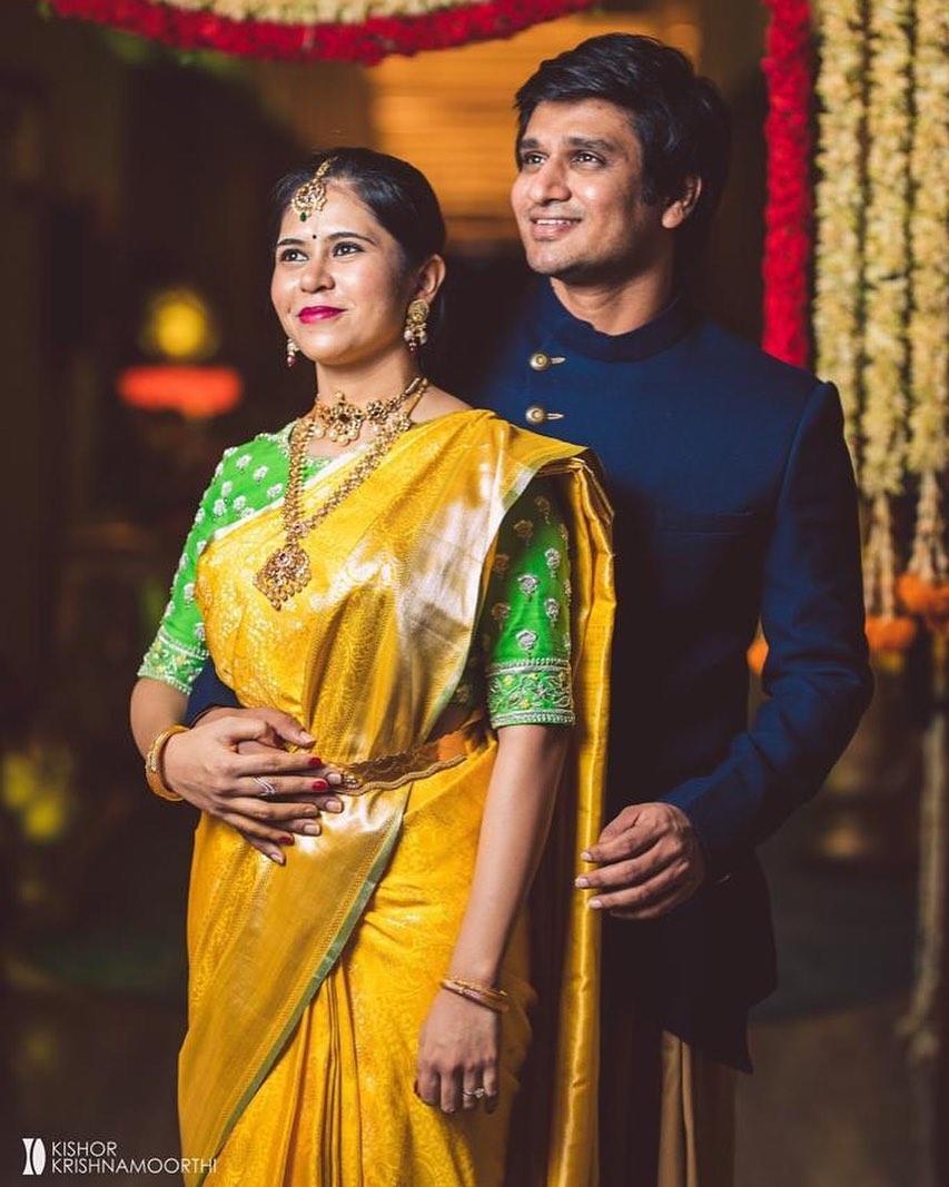 Nikhil Siddharth with his Wife