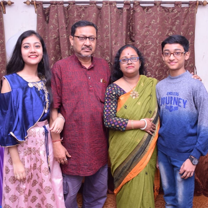 Anushka Patra with her Parents and Brother