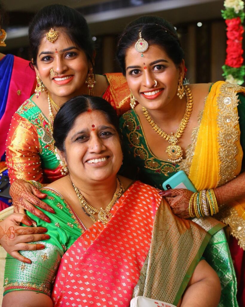 Amulya with her Mother and Sister Anshu