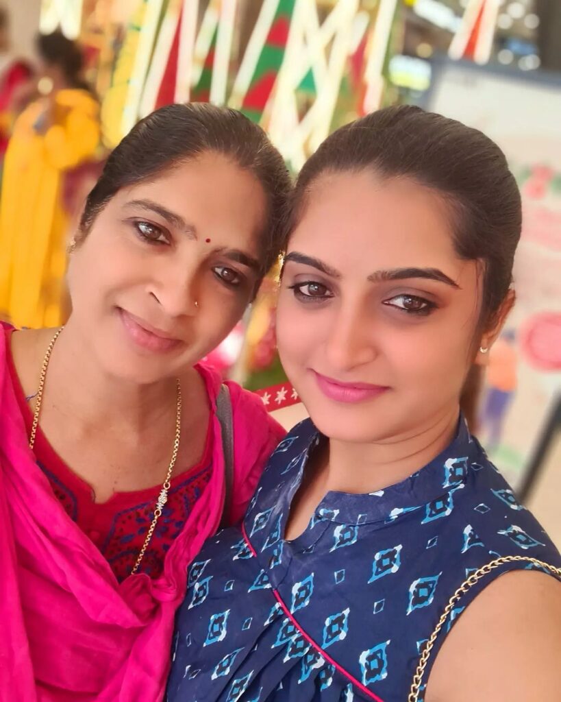 Actress Harika with her Mother