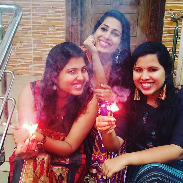 Priya Hegde with her Sisters Poornima and Bhanu