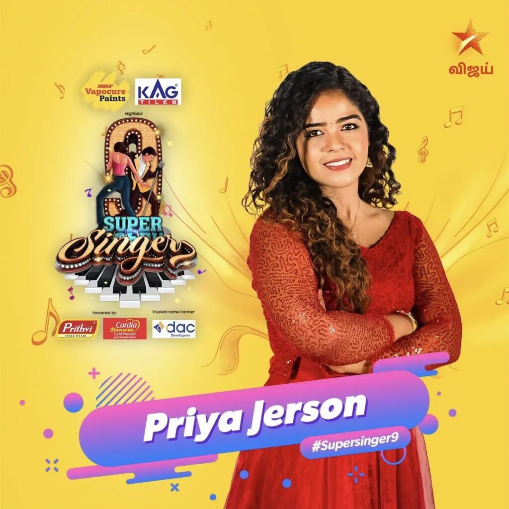 Singer Priya Jerson (Super Singer 9) Age, Husband, Family, Songs