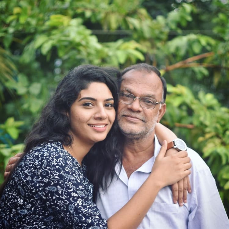 Reneesha Rahiman with her Father