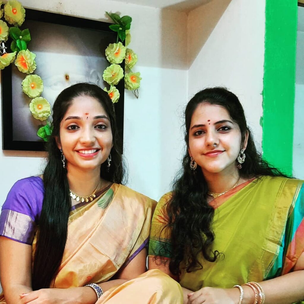 Soujanya Bhagavatula with her sister Sireesha Bhagavatula
